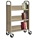 Sandusky Lee SL327-04 Single Sided Sloped Shelf Welded Bookcase, 14" Length, 28" Width, 46" Height, 3 Shelves, Tropic Sand