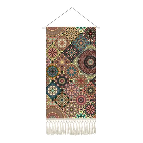 capasin Mandala Boho Macrame Wall Hanging Tapestry For Bedroom Tapestries