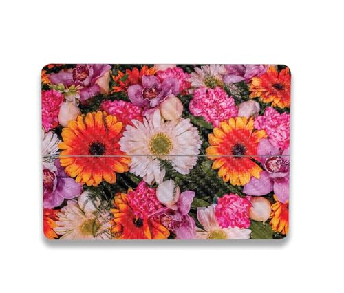 Image of MightySkins Carbon Fiber Skin Compatible with Microsoft Surface Laptop Studio 2 (2023) Full Wrap Kit - Watered Flowers | Protective, Durable Textured Carbon Fiber Finish | Made in The USA