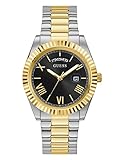Guess Serie GW0265G - Reloj analógico de Vestir para Hombre, Caja de Acero Inoxidable, Pulsera de Acero Inoxidable, Resistencia al Agua hasta 50 m, Dos Tonos/Negro/Dos Tonos, Classic