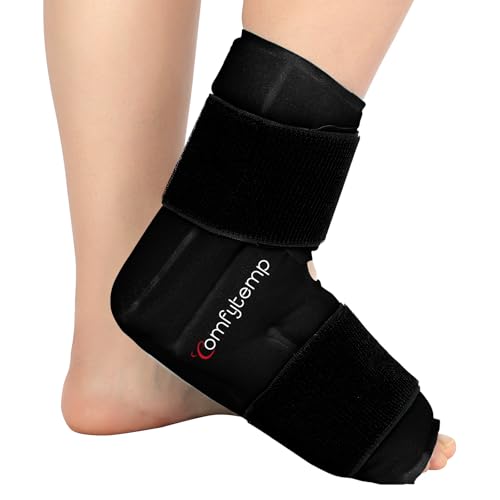 Comfytemp Ankle Foot Ice Pack Wrap for Plantar Fasciitis Relief, Ankles Brace for Sprain, Heel Spur,...
