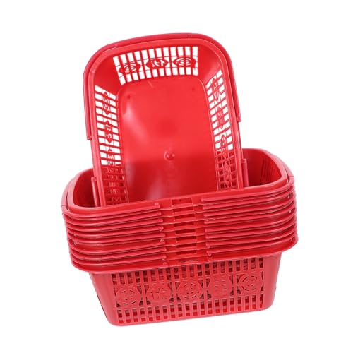 Gogogmee Berry Basket Set 10 Pcs Strawberries Baskets Cutout Design Portable Fruit Storage Containers for Boys and Girls Adults