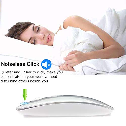 skook-Rechargeable-Bluetooth-Mouse-for-MacBook-Pro-MacBook-Air-NotebookBluetooth-Wireless-Mouse-for-Laptop-Bluetooth-Mouse-for-PCNotebook-PCLaptop-Silver