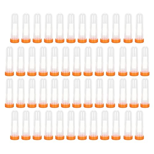 AKLOSIPY 50ml 遠沈管 50本 ねじ蓋付き プラスチック試験管 正確な測定とさまざまな用途に最適