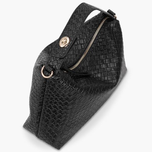 Image of Lushandy Woven Purses for Women, Leather Woven Crossbody Bag Slouchy Hobo Bag Chic Tote Purse Trendy Satchel Shoulder Handbag