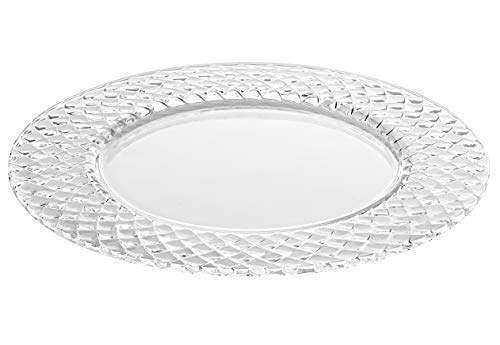 Barski - European - Glass - Designed Border - Clear - Charger - Plate - 12.5