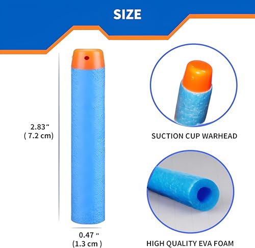 Image of VERAT Hollow Out Soft Foam Refill Darts for N-Strike Elite Series Blasters Soft Foam Refill Darts for Nerf N-Strike Elite Hollow Safe & Durable Darts Premium Foam Bullets(Multicolor, Pack of 200)