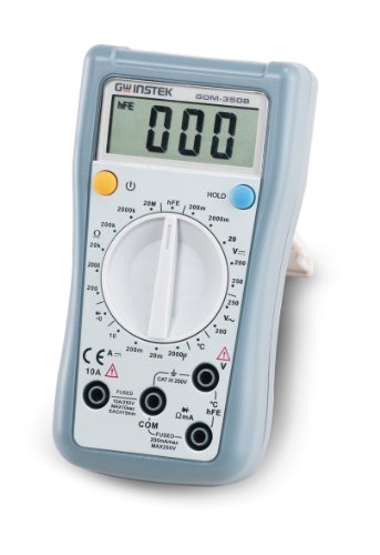 GW Instek GDM-350B 3-1/2 Digits LCD Digital Display Handheld Multimeter, 200V/250V AC Voltage Range