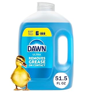 Dawn Ultra Dish Soap Refill Jug, Large Size Original Blue Liquid Dishwashing Detergent, Powerful Dish Soap for Grease, 51.5 oz