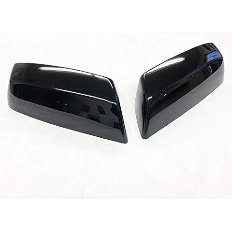 S SIZVER Ultra Finish Glossy-Black Series 2pcs Top Half Mirror Covers Compatible with 2014-2019 Chevrolet Silverado+GMC Siera 1500+2500+3500 Non-Towing Mirror Model Cover