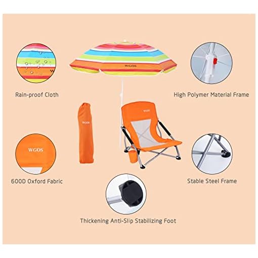 WGOS Beach Chair Low Beach Chair Beachs for Adults Beach Chair with