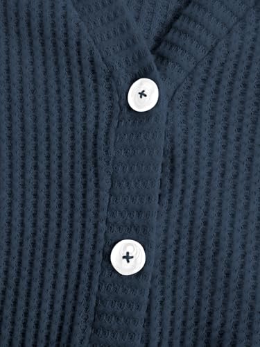 Image of SweatyRocks Women's Long Sleeve Button Front V Neck Soft Cardigan Sweaters