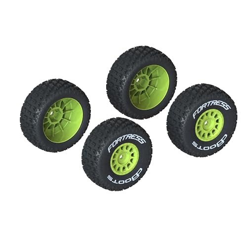 ARRMA dBoots 'Fortress' Tire Set Glued (Yellow) (2 Pairs), ARA550115