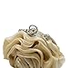 DEBIMY Rose Shaped Evening Bag Soft Satin Clutch Purse Floral Wristlet Handbag for Women Wedding Party Purse Apricot