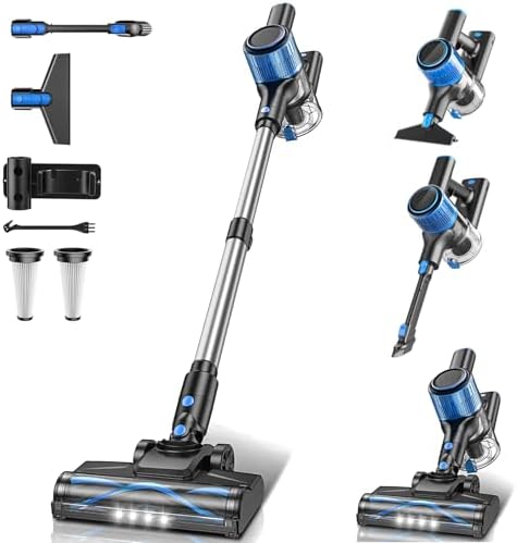 VOKENE Cordless Vacuum Cleaner, 8 in 1 Powerful Suction Lightweig...