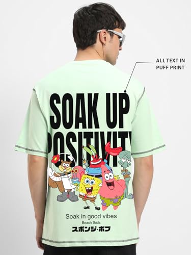 Image of Bewakoof Men's Graphic Print Oversized Fit T-Shirt