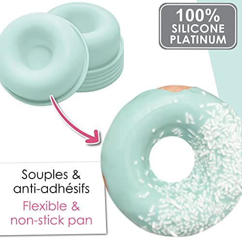 Miniatura 4 de Scrapcooking - 6 Moldes De Silicona Para Donuts - Rosquillas Y Babás - Molde Donuts - Moldes Individuales Flexibles - Aptos Para Horno Y Lavavajillas - Regalo De Cocina - 2913