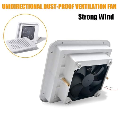 Ventilador de ventilación de refrigerador de 12 V para caravana, fuerte escape de viento para remolque, caravana y cámper accesorios (3000 RPM) - Circulación de aire para automóviles