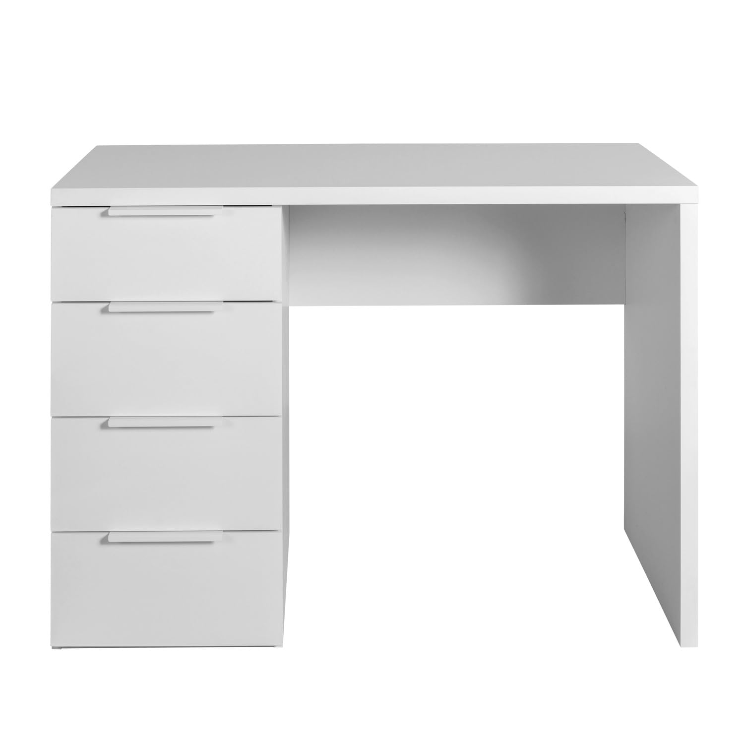 Composad | Scrivania della Linea ESPRESSO con 4 Cassetti, Scrivania Ufficio Elegante e Moderna, per PC, (LxAxP) 110x75,4x59,6 cm, Colore Bianco, Made in Italy