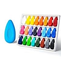 Four Candies Kids Wax Crayons, Non-Toxic Waterproof Wax Crayons for Toddlers, Easy-to-Hold Wax Crayons for Toddlers and Students, School and Art Crayons Set
