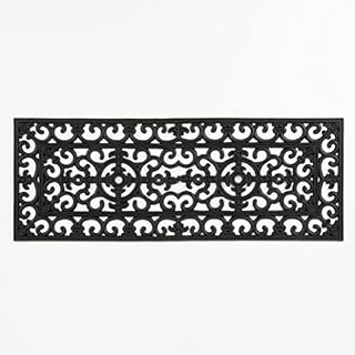 MUD STOPPER Outdoor Rubber Door Mats | Heavy Duty and Durable Outdoor Entrance Mats | Washable Door Mat for Outdoor Use (Non-Slip Rubber) | Outdoor Mats for Front Door