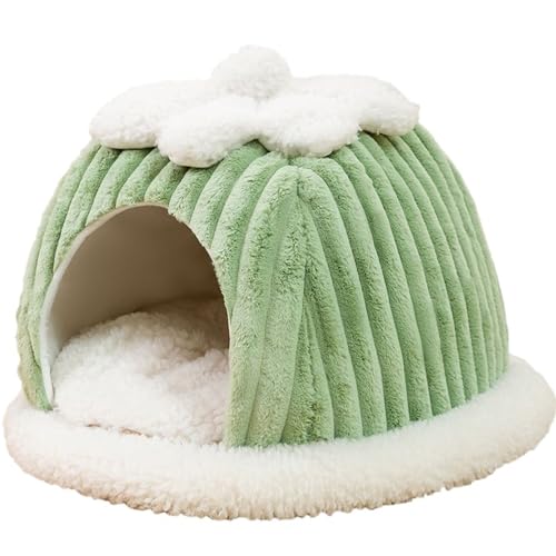 Lit pour chat en forme de citrouille lavable en peluche douce et chaude