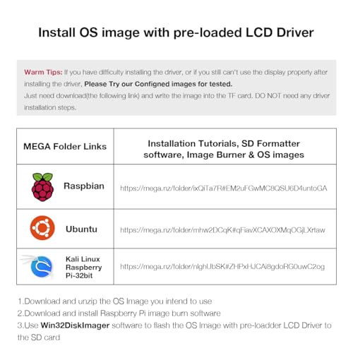 Image of Hosyond 3.5 Inch 480x320 Touch Screen TFT LCD SPI Display Panel for Raspberry Pi B, B+, 2B, 3B, 3B+,4B, 5