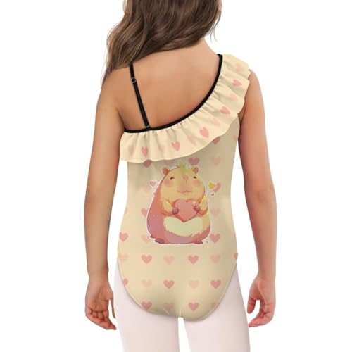 Image of Girls Swimsuit One Piece Ruffle Swimsuit Non-Slip Straps UPF 50+ for Girls Size 3-14 Years