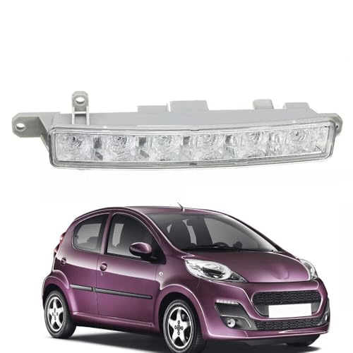 1PCS 6-LED Front DRL Daytime Running Fog Light Lamp Fits For Citroën C1 Berlingo B9 Peugeot Toyota Aygo 2005-2020 9677409380 Driver=Passenger Side