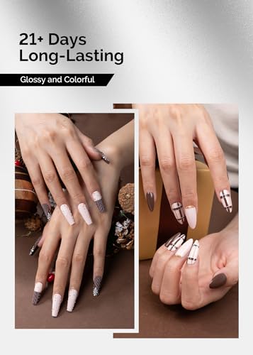 Image of MelodySusie Thick Gel Nail Polish Set- 2 Pcs 15ML Neon Orange & Red Gel Polish Set Soak Off UV LED Christmas Gift for Women Nail Art Manicure Salon DIY Nail Design Decoration at Home
