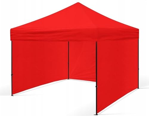 BDW - Pavillon - Zelt - Partyzelt - für Garten, Terasse, Messe - Pavillon Wasserdicht, Stabil - Faltpavillon - Gartenpavillon - 3 Pavillon Seitenteile Inklusive - Pavillon Faltbar 3 x 3 m - Rot BDW - Pavillon - Zelt - Partyzelt - für Garten, Terasse, Messe - Pavillon Wasserdicht, Stabil - Faltpavillon - Gartenpavillon - 3 Pavillon Seitenteile Inklusive - Pavillon Faltbar 3 x 3 m - Rot
