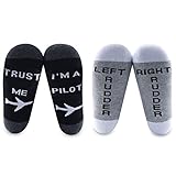 Socken mit Aufschrift „Trust Me I'm a Pilot“, Luftfahrtthemenorientierte Socken, Geschenke, Luftfahrt, Neuheit, Kleid, Socken für Männer, Piloten, Ehemänner, Geschenke, lustige Piloten, Geschenke