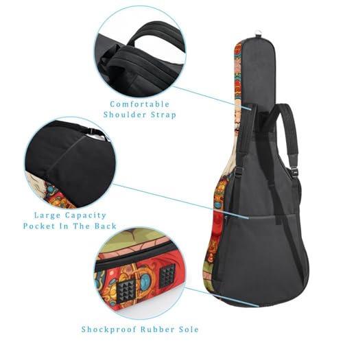 JRHEJTFZ Housse pour guitare acoustique de 1,9 cm d’épaisseur – Imperméable – Durable et élégant – Motif limaces de mer, Multicolore 5., 42.9×16.9×4.7 in, Motif imprimé tendance - Les Beatles, Paul McCartney, John Lennon, RIngo Starr, George Harrison JRHEJTFZ Housse pour guitare acoustique de 1,9 cm d'épaisseur - Imperméable - Durable et élégant - Motif limaces de mer, Multicolore 5., 42.9x16.9x4.7 in, Motif imprimé tendance – Image 4