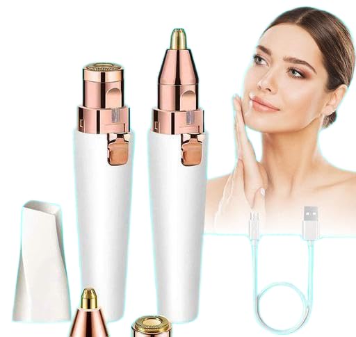 New Painless Lip Hair Removel 2 in 1 Hair Removing White Painless Eyebrow Trimmer and Facial Hair removel 2 in 1 jari Flawless and Epilator, Lips Hair Removel, Nose HairNIL-P211-image-10