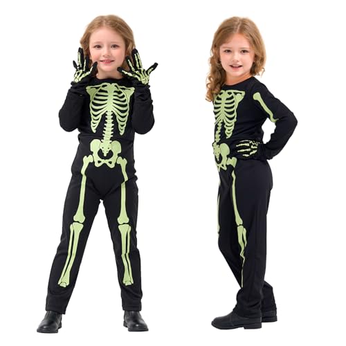 Party Talk Kids Skeleton Costume Glow in the Dark...