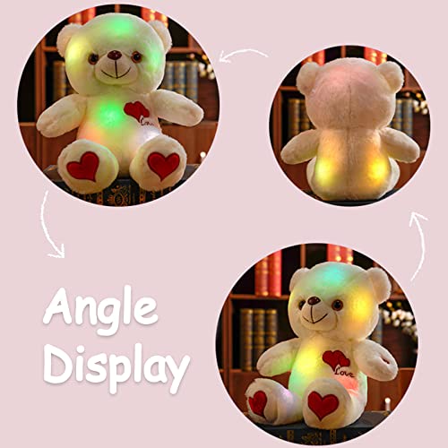 Lopbraa Teddy Bear With Heart Plush Stuffed Animal Romantic Gift For Kids Mom Girls Boys Wife Husband Valentine's Day Anniversary Birthday Christmas (11.8 Inch, A) #TOP3