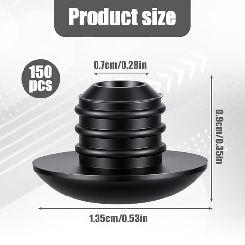 150 Stück Stecktafel Aufhänger Pegboard Haken, Silikon Lochplattenhaken Verschlüsse Stopper für 1/4 Zoll Lochplatten zum Stoppen von Haken Rundlöcher zum Aufhängen Stecktafelzubehör