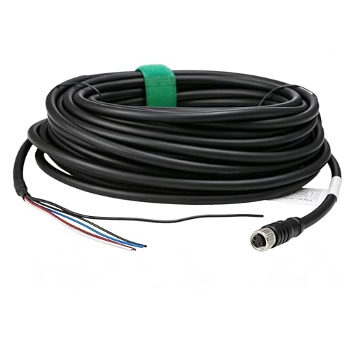 Actuator Sensor Electrical Cable M8 4-Pin Female Flying Leads for Banner Baumer Turck Sick Omron Automation Control Field Device Switch Shielded PVC 20m