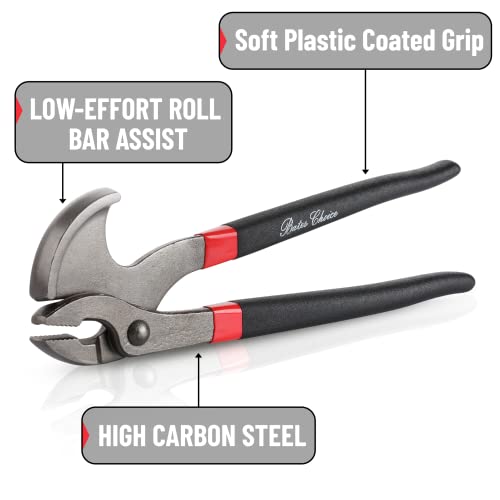 Bates- Nail Puller, Pliers, 11" Nail Remover Tool, Multi Tool, Hand Tools, Staple Puller, Carpenter Tools, Staple Remover, Trim Puller, Nail Remover, Nail Pliers, Cats Paw Nail Puller Tool - Image 3