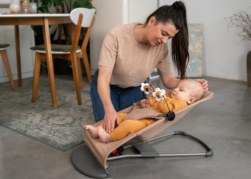 Image of Fabric Seat for Bouncer - Compatible with Baby Bjorn Bouncer - Dense, Wear-Resistant, Skin-Friendly Cotton - Replacement Covers ONLY, Sand