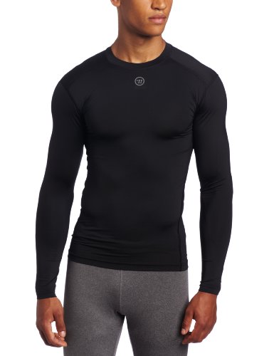Maillot de compression manches longues noir Warrior pour sport