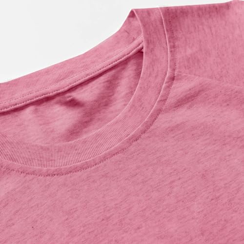 Mens Short Sleeve Shirts 2024 Loose Cotton Crew Neck Summer Tshirts Fashion Y2k Oversized Teen Boys Baggy Tees Tops3