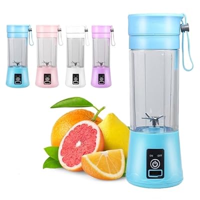 2026 NEW 380ml Electric Juicer Bottle,Fruit Vegetable Blender,Portable Smoothie Maker Mixer Bottle,Rechargeable Blender,White