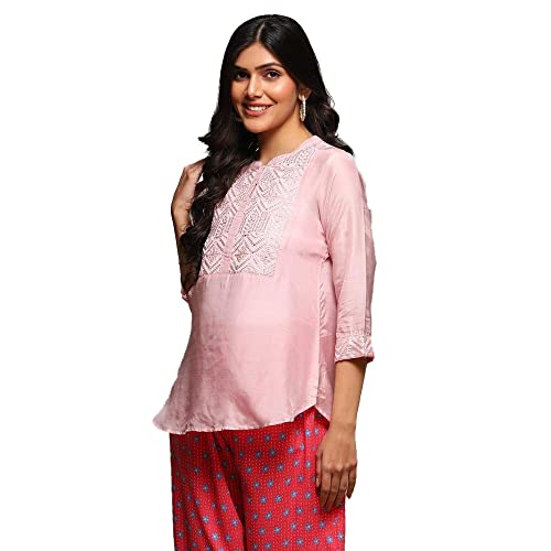Image of BIBA Women Cotton Blend Regular Fit Kurti