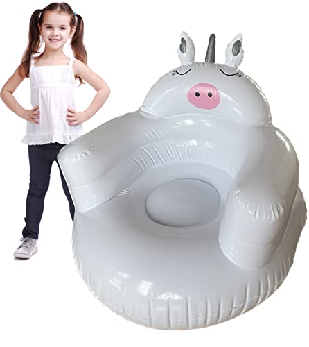 KANYAN - Unicorn Chair, Best Kids Chair for Girls (Toddler Chair for Girls), Kids Reading Chair, Toddler Bean Bag Chair (Girls Bean Bag Chair) Filled with Air