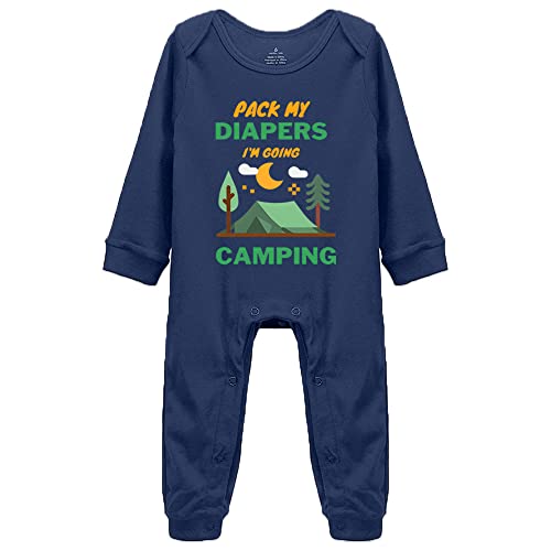 Pack My Diapers Im Going Camping Newborn Jumpsuit Unisex Infant Bodysuit