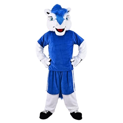 Blue Horse Macaw Mascot Costume Fancy Dress Cosplay Clothes
