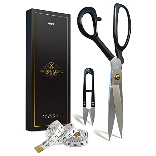 VAYS Fabric Scissors 8 Inch with Thread Nipper & Measuring Tape
