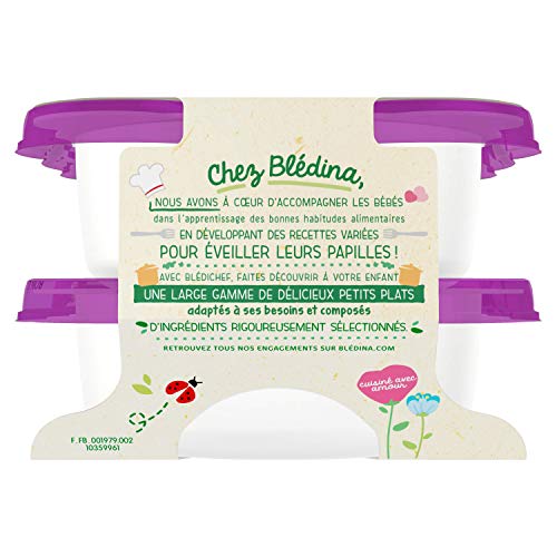 Plat Bébé Dès Fondue De Courgettes Et Macaroni Blédichef Bledina Les 2 Assiettes De - vue 5