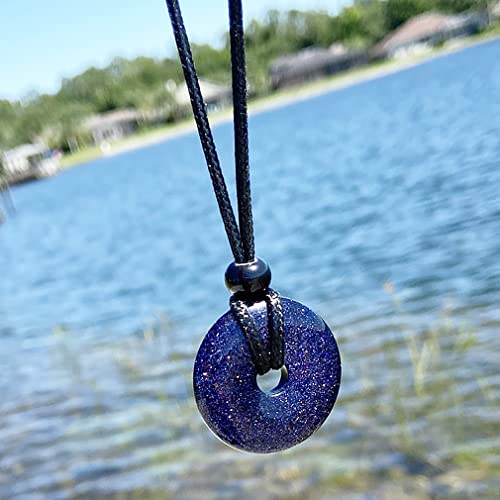 Magic Human Gemstone Crystal Necklace Pendant - Healing Good Luck Donut Crystal Stone Jewelry Necklace - Positive Energy Amulet Unisex Adjustable Cord4